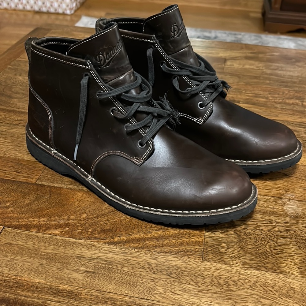 Danner Men's Wolf Creek Chukka Brown Leather Vibram Lace Up Hiking Boots US 9.5